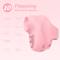 Saugvibrator mit Flatter-Vibration Massagegerät für Brustwarzen und Klitoris Fingervibrator für Frauen