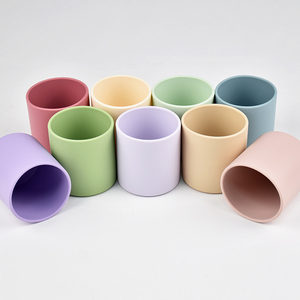 High Grade Washable Silicone Water Cup Reusable Kids Drinking Eco Friendly Non Slip BPA Free <b>Microwave</b> Safe Unbreakable Training - Product Image 5