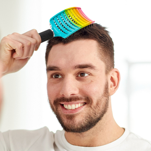 Peine de Masaje Antiestático para el Cuero Cabelludo, Cepillo de Cerdas y Nylon Mixtas, Varios Colores para Peinar Cabello Mojado y Rizado - Product Image 6