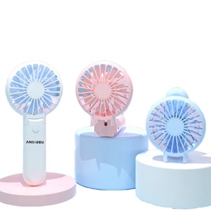 Ventilateur portable pliable d'extérieur avec affichage numérique, mini-ventilateur de bureau rechargeable USB - Product Image 1