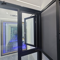 Ventana Abatible de Aluminio Resistente con Apertura Exterior, Multifuncional, Insonorizada, Resistente al Viento, Diseño Personalizable