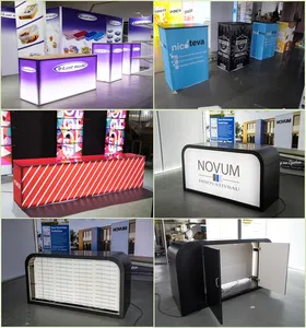 Expositor de projeto moderno exposição popup contador sistemas modulares livre de promoção de propaganda contador personalizado