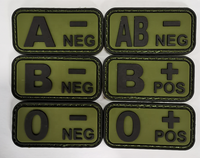 Patch Tactique Auto-Agrippant Groupe Sanguin A- A+ AB- AB+ B- B+ O- O+ Négatif Positif, Écusson Brodé