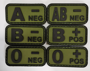 Patch Tactique Auto-Agrippant Groupe Sanguin A- A+ AB- AB+ B- B+ O- O+ Négatif Positif, Écusson Brodé - Product Image 3