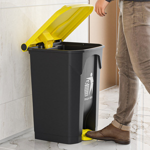 Foot Operated Trash Can With Lid <b>20L</b> 30L 50L 80L 100L Pedal <b>Bin</b> For Kitchen Home Outdoor Use - Product Image 2