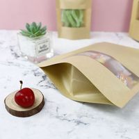 Sachet en papier kraft laminé refermable personnalisable et recyclable, impression héliogravure, qualité alimentaire, pour nouilles, riz, thé, petit format blanc