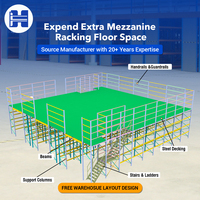 Système de rayonnage en mezzanine pour stockage industriel, conception d'aménagement vertical, ingénierie et approvisionnement pour opérateurs d'entrepôt