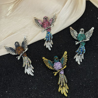 Broche Perles Multicolores Faite à la Main en Forme de Perroquet, Design Vintage Branche, Nouvelle Broche Oiseau en Alliage de Zinc pour Usage Quotidien