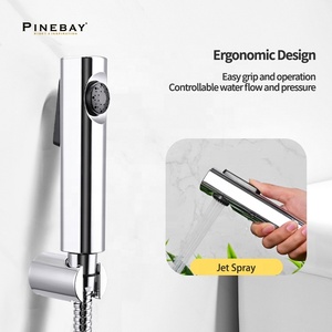 PINEBAY, высококачественный хромированный ручной набор для биде, настенная Душевая система, перезаряжаемый, из пластика, ABS <span class=keywords><strong>Shattaf</strong></span> - Product Image 4