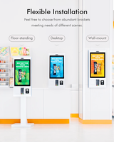 Caja Registradora POS de Autoservicio con Código QR de 21.5 Pulgadas, Pantalla Táctil Capacitiva de 10 Puntos, Bluetooth 5.2 para Supermercado