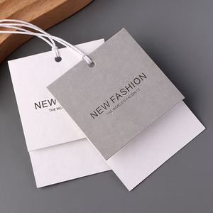 Customized Fashion <b>Labels</b> Custom Brand With Own Logo Paper Silk Hanging Tag for <b>Garment</b> Accessories - Product Image 4