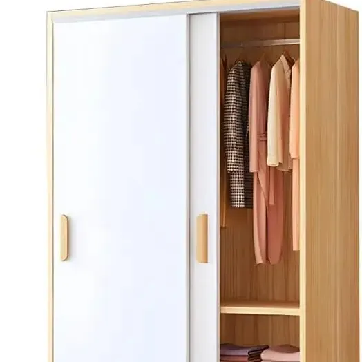 Armario puerta corredera dormitorio armario estante de almacenamiento organizador de ropa