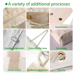 Sac fourre-tout en toile avec poignée en corde de coton de plage personnalisé avec lettres d'impression en soie pour les sports quotidiens et les achats Design personnalisé - Product Image 5