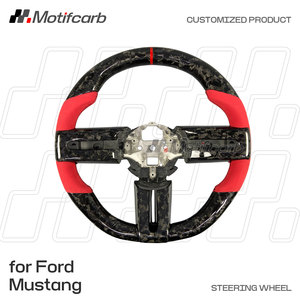 Volante de Fibra de Carbono Forjado Personalizado para Ford Mustang GT Shelby GT500 Coupe Boss 302 S197 2005-2014, Mejora del Interior - Product Image 2