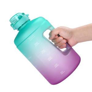 Silverjet Plastic Water <b>Bottle</b> 128oz Gradient Color With <b>Straw</b> Leakproof Lid For Outdoor Sports Travel Drinkware - Product Image 4