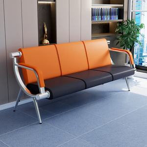 Chaise d'attente de salon en argent, prix de gros d'usine, chaise longue, canapé d'attente multi-places, canapé d'attente de hall - Product Image 3