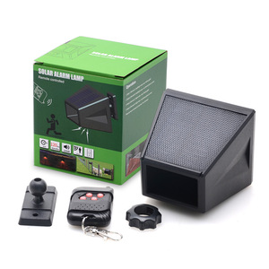 Lampe d'alarme solaire extérieure avec détecteur de mouvement infrarouge, alarme sonore à distance, lumière d'avertissement de sécurité avec détecteur PIR - Product Image 5