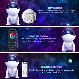 Chien de l'espace galaxie <span class=keywords><strong>Astro</strong></span> Lights Lampe d'astronaute <span class=keywords><strong>Projecteur</strong></span> étoilé <span class=keywords><strong>Projecteur</strong></span> de lumière de galaxie de nuit Spaceman avec haut-parleur stéréo intégré - Product Image 5