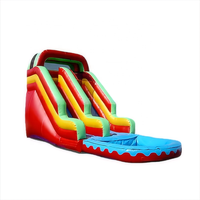 Neue design spaß aufblasbare blau wasser rutsche mit pool für kinder und erwachsene für verkauf