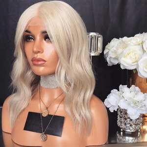 <span class=keywords><strong>Parrucche</strong></span> in pizzo Full HD <span class=keywords><strong>biondo</strong></span> <span class=keywords><strong>platino</strong></span> con fascia elastica, onda naturale, capelli umani brasiliani, senza colla, annodate a mano, parrucca Full Lace - Product Image 2