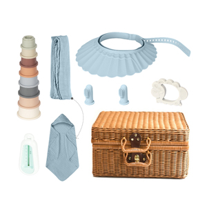 "Nouveau-né Coffret Cadeau Ensemble De <span class=keywords><strong>Bain</strong></span> Nouveau-Né Serviette De <span class=keywords><strong>Bain</strong></span> Shampooing Cap Brosse À Dents Agneau Anneau De Dentition Tasse Ensemble Thermomètre Bébé Produits" - Product Image 1