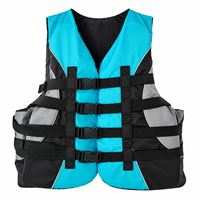 Veste de sauvetage commerciale réglable en Oxford 600D avec mousse NBR, 120-150N, pour rafting en eaux vives, avec bandes réfléchissantes, vente en gros