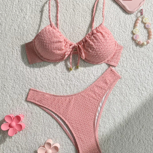 Luxury One Piece Thong Swimsuit Sexy <strong>Crotchless</strong> <strong>Bikini</strong> Colorful Swimwear Beachwear for Women Female <strong>Ladies</strong> - Product Image 1