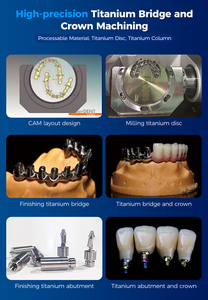 C tipo metallo colonne a disco dentaria fresatrice 5 assi verticale pesante controllo <span class=keywords><strong>CNC</strong></span> Siemans <span class=keywords><strong>Dental</strong></span> Cad Cam fresatura metallo - Product Image 4