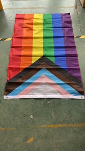 Drapeaux LGBT <span class=keywords><strong>Gay</strong></span> Pride de qualité supérieure 3x5ft Rainbow Flag Drapeaux bisexuels transgenres - Product Image 5