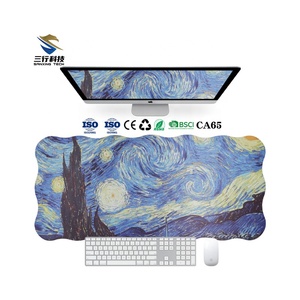 Alfombrilla de Ratón Personalizada con Reposamuñecas, Alfombrilla de Ratón para Juegos, Alfombrilla de Goma Plana con Pinturas Postimpressionistas de Van Gogh para Oficina - Product Image 1