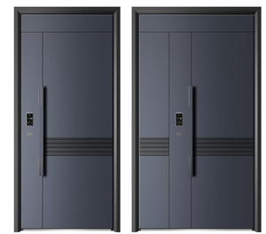 Gran oferta, puerta de seguridad plegable de acero moderna, doble función deslizante, entrada frontal insonorizada de diseño profesional - Product Image 2
