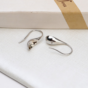 Composants de bijoux en argent S925 pour la création de boucles d'oreilles tendance pour femme, avec grande perle, motif talons hauts et forme cuillère vide - Product Image 4