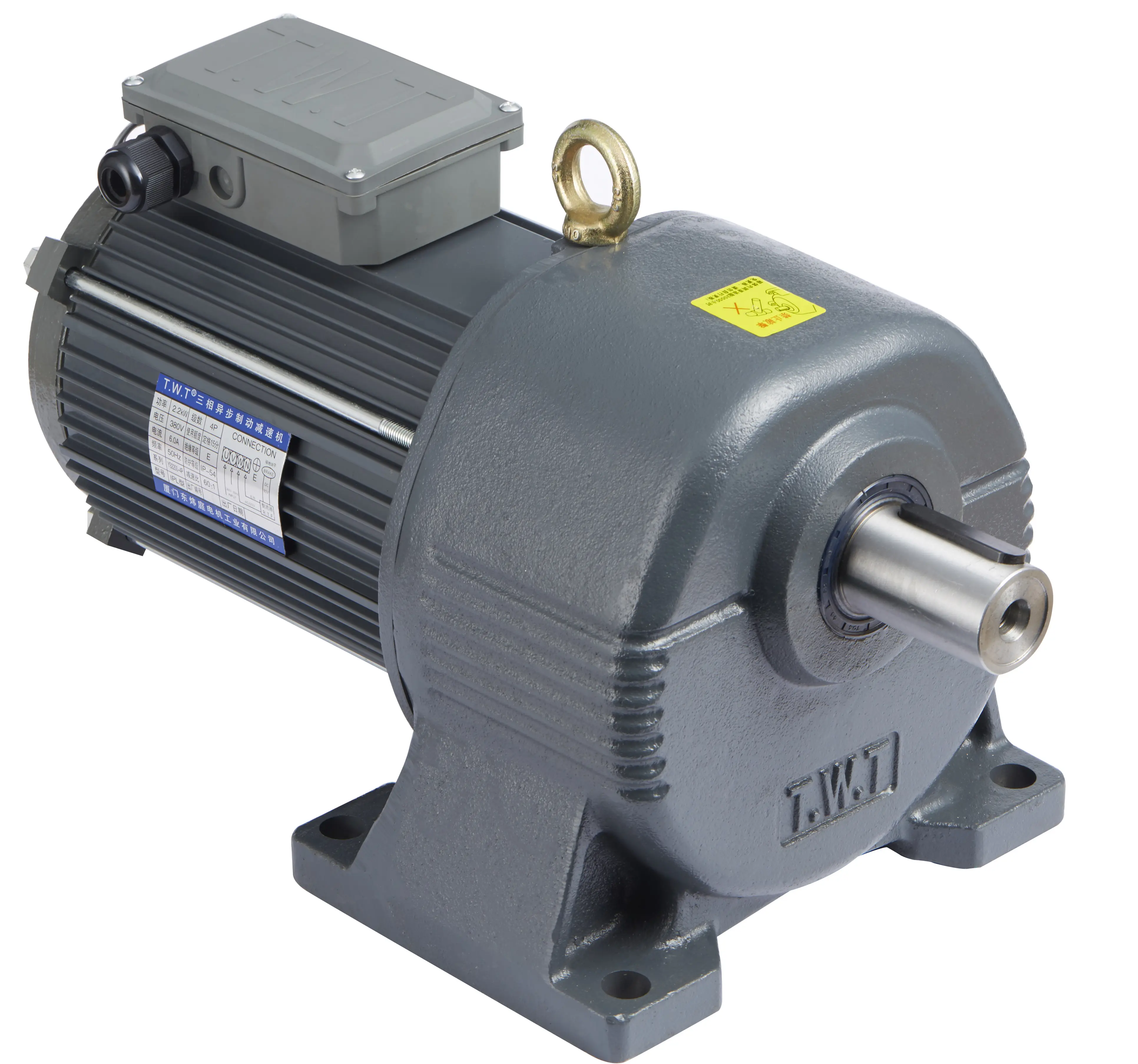 Motor Rem Magnetik Vertikal Rpm Rendah, Torsi Tinggi 1/2hp 1hp 2hp 3hp Ac Motor Gir Kecil Elektrik