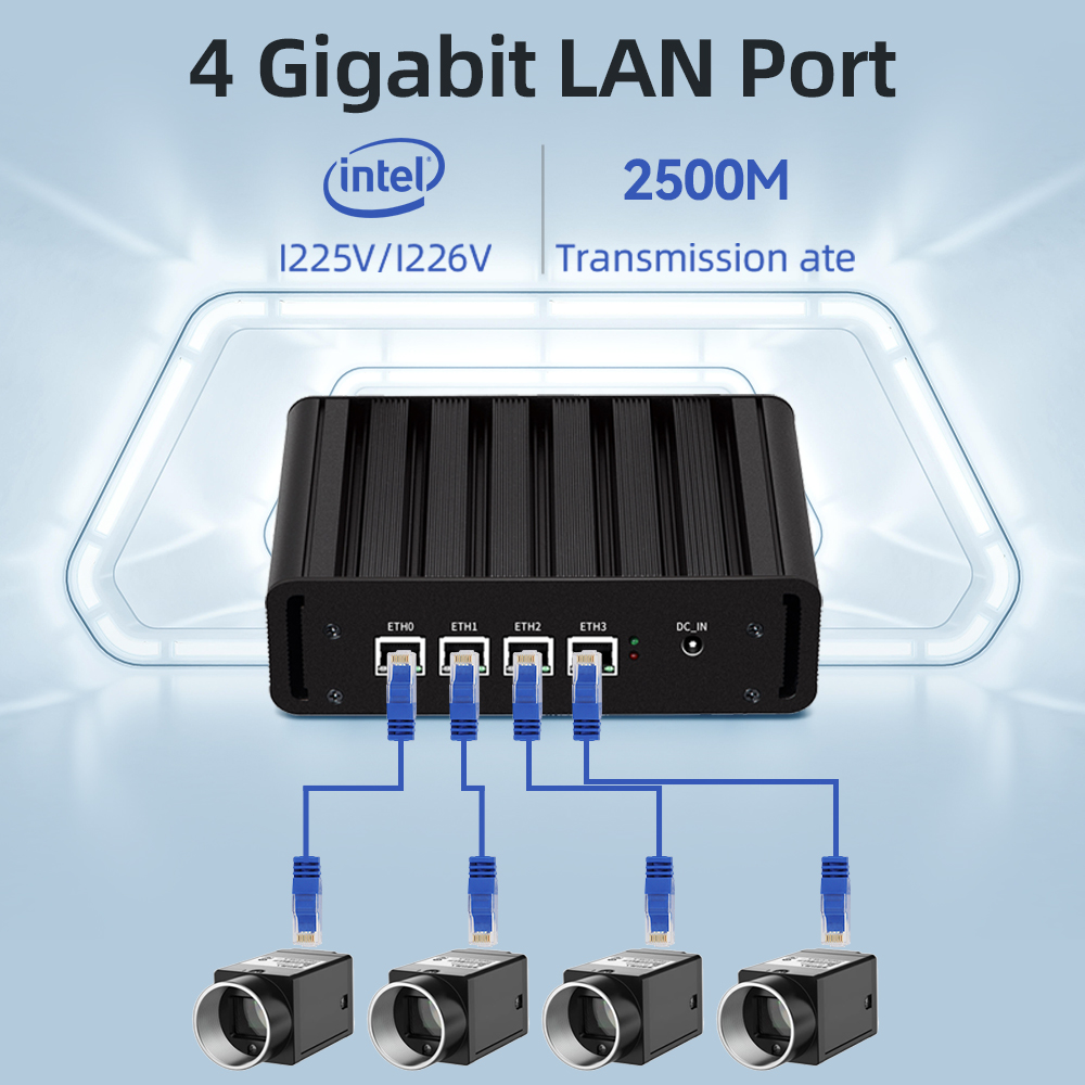 4 Intel Gigabit LAN Mini PC Firewall Router 4GB Ram 32GB SSD Mini ITX Intel x86 Single Board Computer並行輸入 : ACEMAGIC V1 Mini PC Computers, Intel Twin Lake N150
