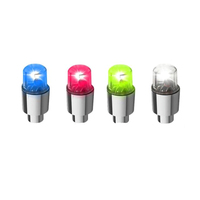 Sunsoul-Tapas de válvula de neumático fluorescentes para coche, 4 unidades, luz led para ruedas