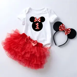 1 2 Year Old Toddler Clothing First Birthday Dress for Girls Outfit Minnie Designs Infant Clothes 1st 2nd Party Lil Baby Dresses