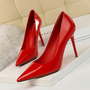 <strong>Women's</strong> Sexy Pointed Toe <strong>Patent</strong> PU Leather <strong>Black</strong> High Heels Pump Stilettos Sharp High Heels Dress <strong>Shoes</strong> <strong>for</strong> <strong>Women</strong> - Product Image 2