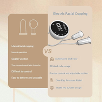 Appareil de ventouses électriques pour le visage, Gadget de beauté à vide, Outil de Gua Sha pour affiner le visage, Kit de ventouses portable pour la maison