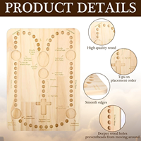 Planches à perles en bois pour la fabrication de chapelets religieux, kit de fabrication de chapelets en bois