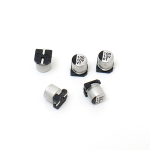 VT,10V100UF,5*5.4mm <span class=keywords><strong>Capacitor</strong></span> Eletrolítico de Alumínio para Montagem em Superfície, Estrutura de Alta Precisão, Ultra Miniaturizado - Product Image 1