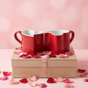 2026 Hot Selling European Porcelain High-Temperature Resistant <b>Heart</b>-<b>Shaped</b> Coffee Mug Dishwasher Microwave Safe Food Safe - Product Image 2