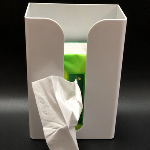 Plastic Tissue Box <b>Storage</b> <b>Container</b> Rectangle Dustproof Standing Type For Bathroom Pull Out Tissues Neatening <b>Storage</b> - Product Image 1