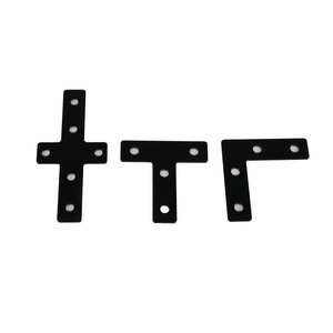 Aluminum Profile Connectors L T Cross Shaped Black Oxidized Industrial Accessories 3030 4040 - Product Image 1