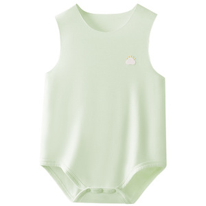 Body de Bebé sin Mangas, Tejido Suave, Verde, Unisex, Primavera 2026, Ideal para el Verano - Product Image 1