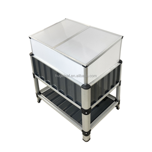 Jardinière à fleurs extérieure à cadre froid Mini lit de jardin surélevé en aluminium avec serre et étagère inférieure - Product Image 6