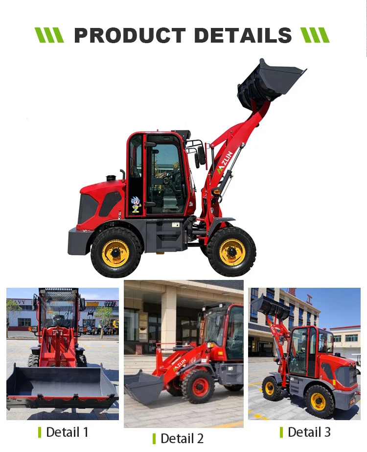 Factory Export Male Loader Price China Mini Wheel Loader for Sale Engineering & Co<i></i>nstruction Machinery 0.8 T