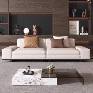 Sofá Seccional <span class=keywords><strong>de</strong></span> <span class=keywords><strong>cuero</strong></span> moderno en forma <span class=keywords><strong>de</strong></span> L sofá <span class=keywords><strong>de</strong></span> esquina <span class=keywords><strong>de</strong></span> sala <span class=keywords><strong>de</strong></span> estar <span class=keywords><strong>de</strong></span> lujo cómodo tapizado hogar Villa sofá conjunto <span class=keywords><strong>de</strong></span> muebles - Product Image 5