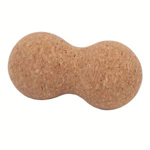 Custom Logo Muscle Relax Yoga Roller Natural Cork Peanut Double <b>Massage</b> <b>Balls</b> for Studio Promotions - Product Image 5