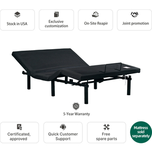 Cadre de <span class=keywords><strong>Lit</strong></span> Électrique Moderne Tecforcare avec Rail Latéral Massant pour Personnes Âgées, <span class=keywords><strong>Lit</strong></span> Médicalisé et Base de <span class=keywords><strong>Lit</strong></span> à Domicile pour Patients - Product Image 3