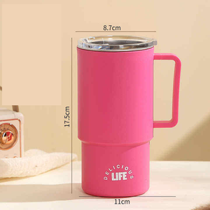 Vaso Térmico de Acero Inoxidable 304 de Doble Capa, 560 ml, con Logotipo Personalizado, Nuevo Diseño, Color Sólido, Antiderrames, Libre de BPA, con Asa - Product Image 6